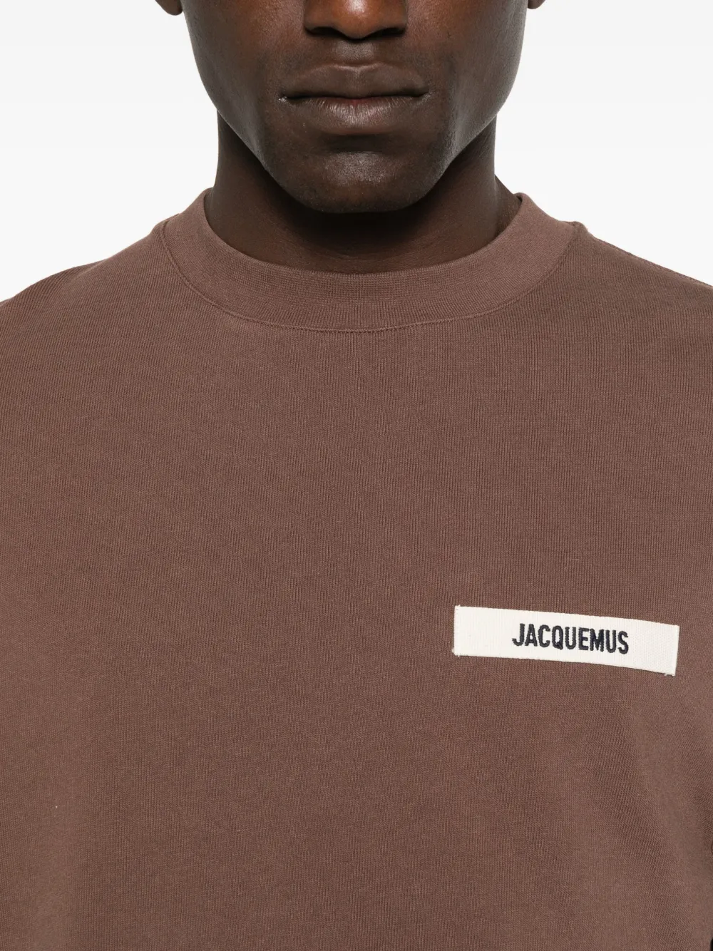 Jacquemus logo-detail long-sleeve sweatshirt Bruin