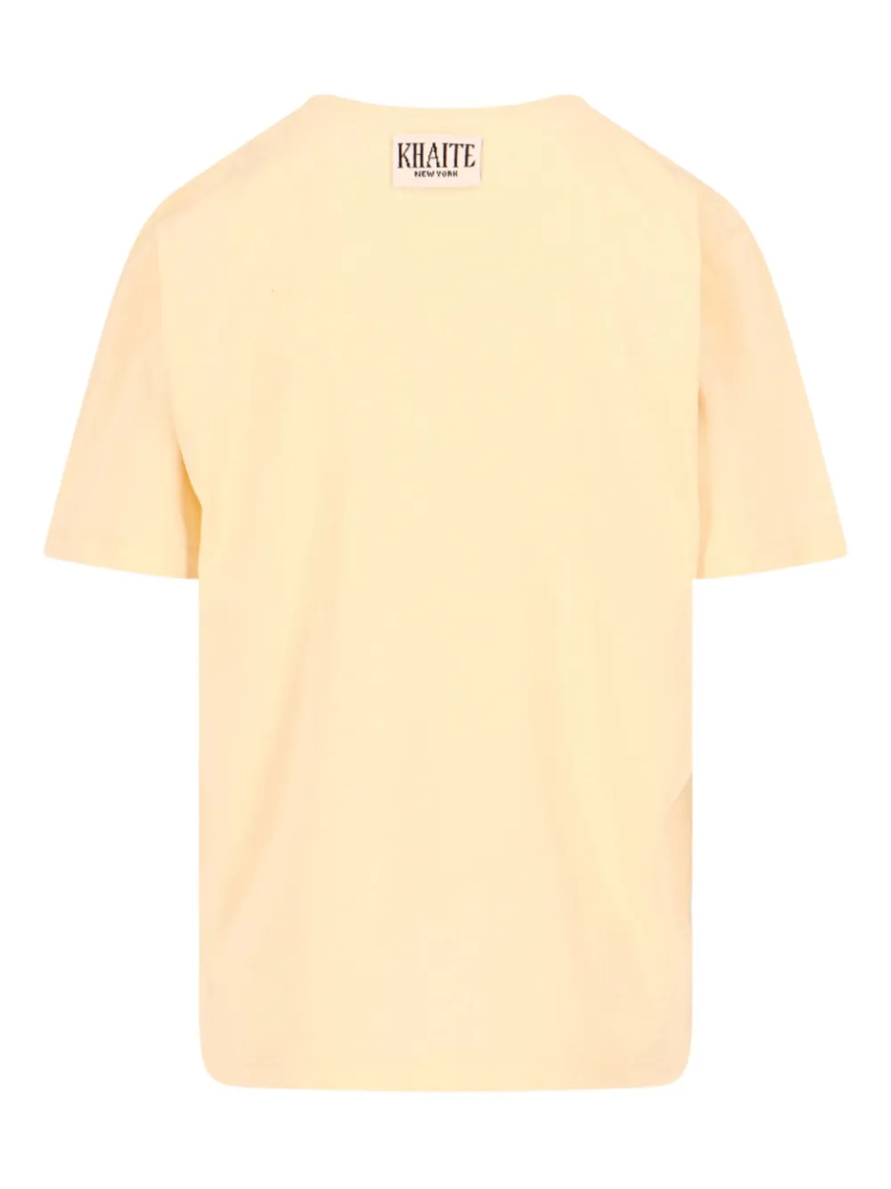 KHAITE logo-label T-shirt Geel