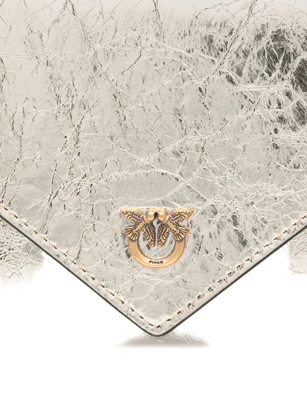 PINKO Kleine tas met kettinghengsel en metallic-effect Goud
