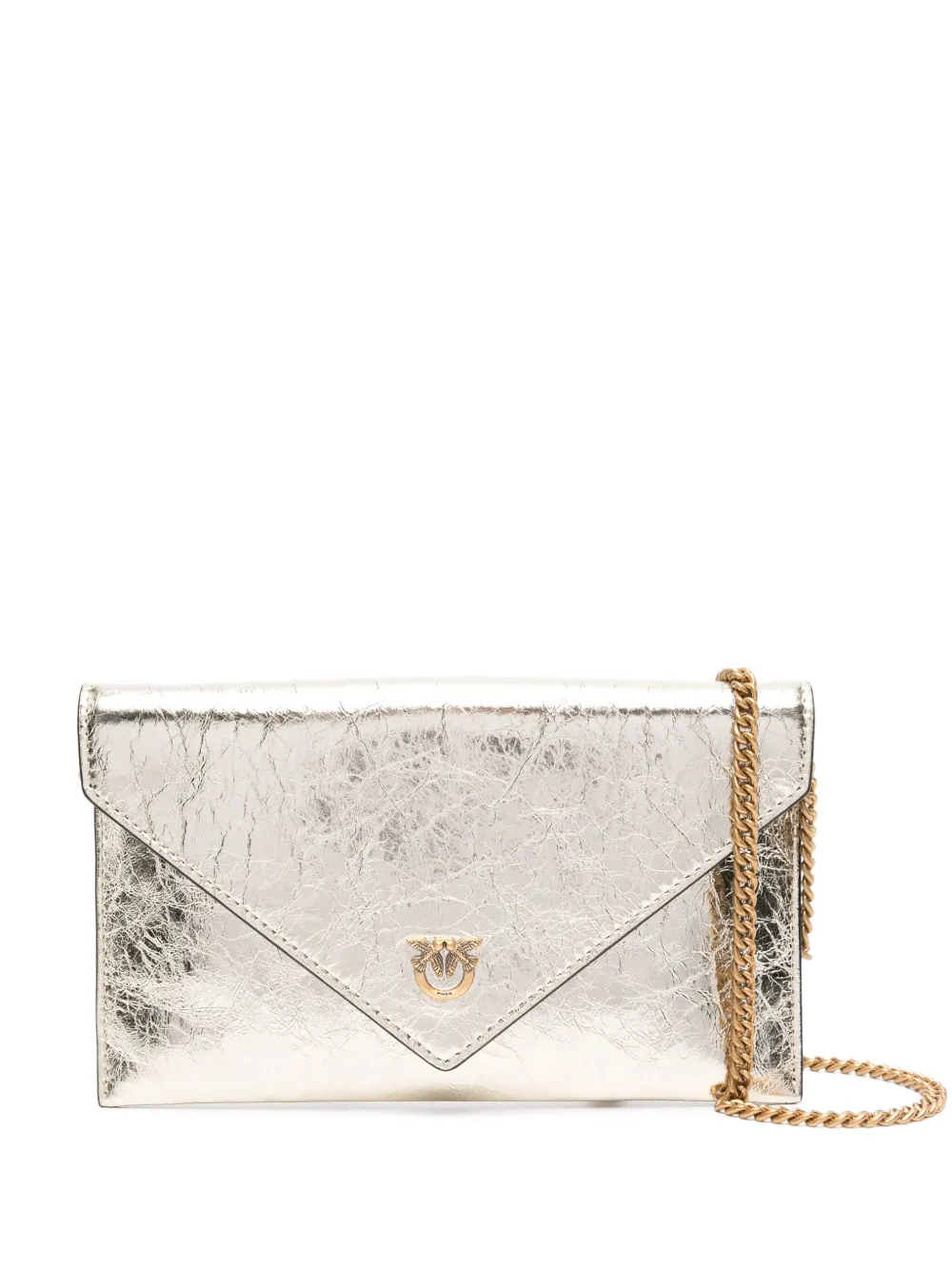 PINKO Kleine tas met kettinghengsel en metallic-effect Goud