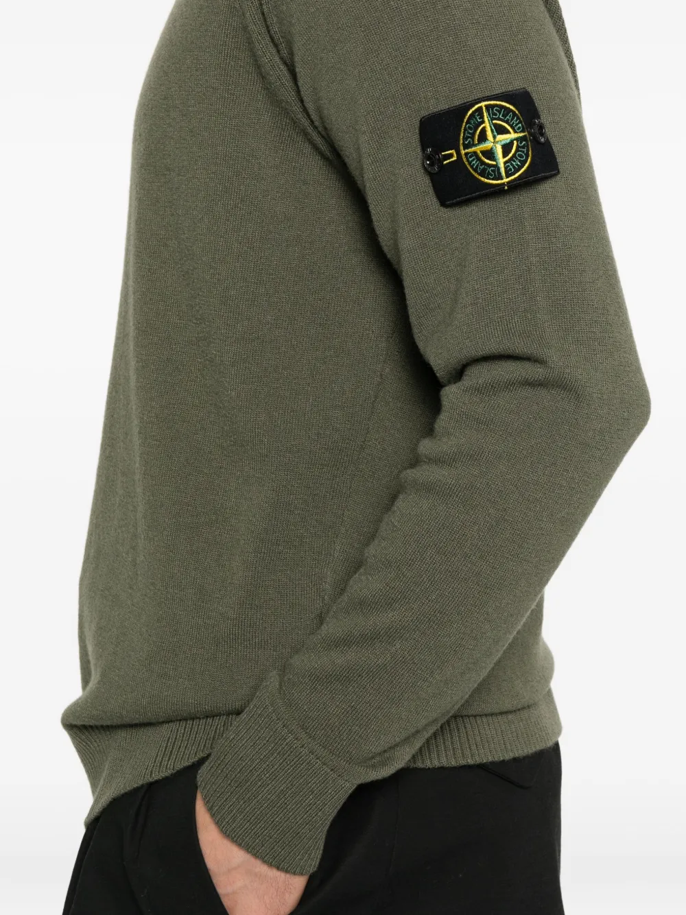 Stone Island Wollen trui met raglan mouwen Groen