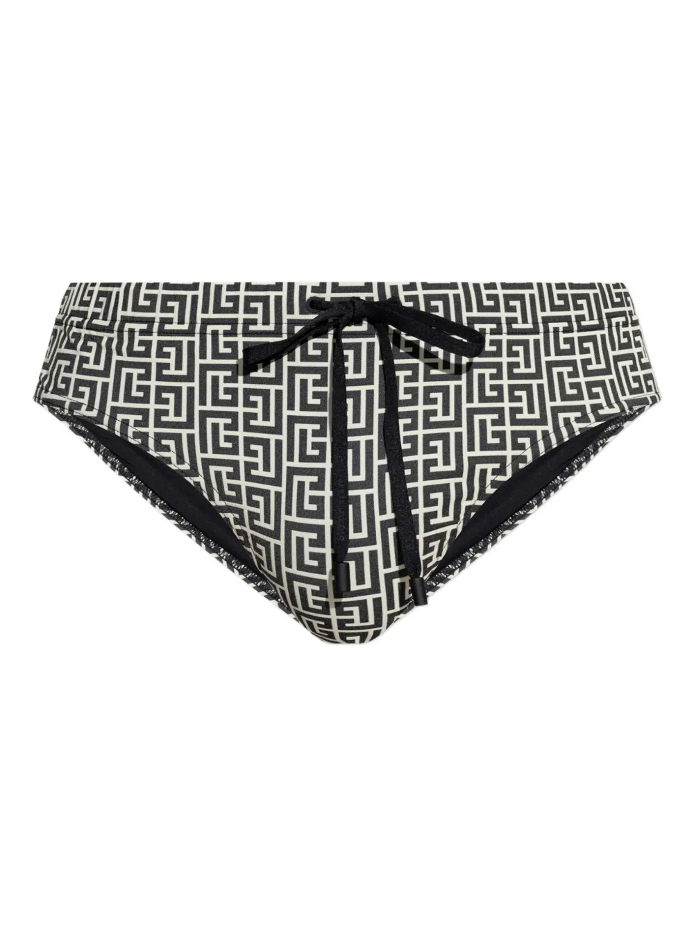 Balmain Zwembroek met geometrisch patroon Zwart