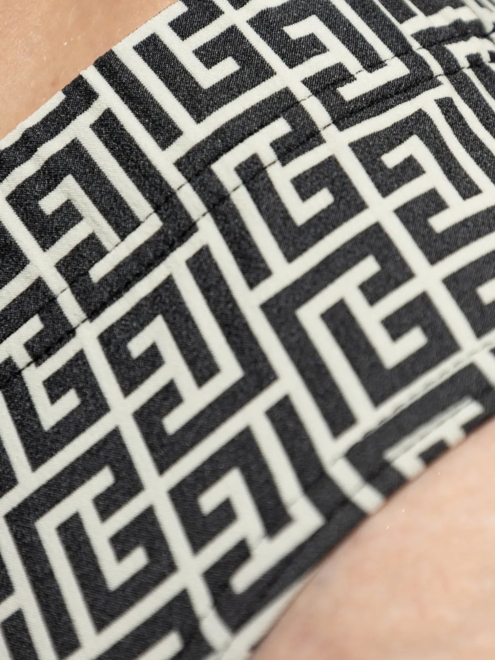 Balmain Zwembroek met geometrisch patroon Zwart