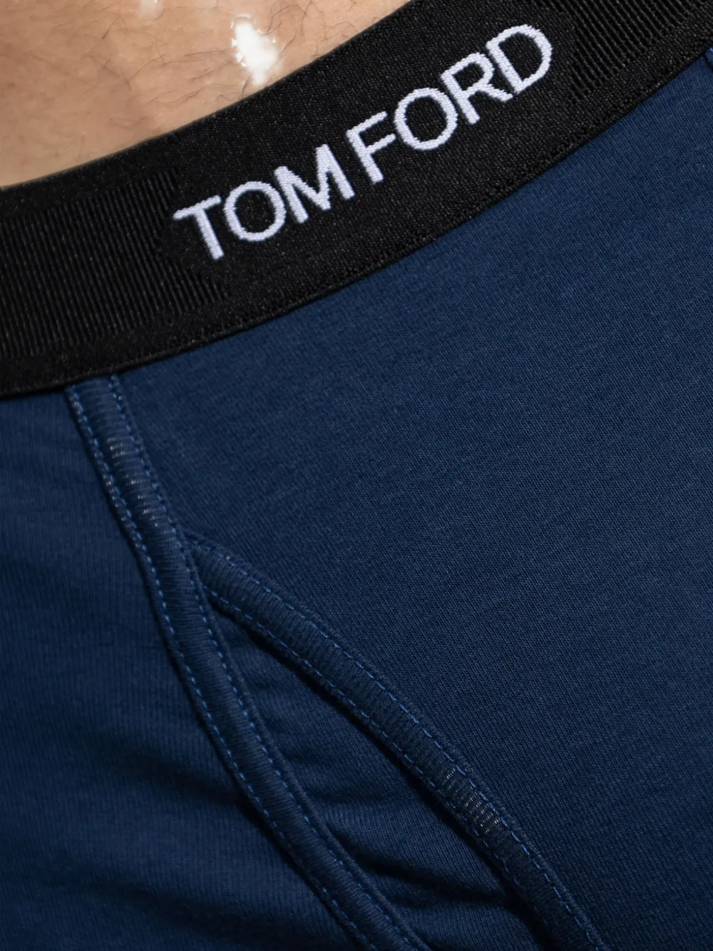 Tom Ford Cotton Stretch Jersey Boxer Briefs In Blue