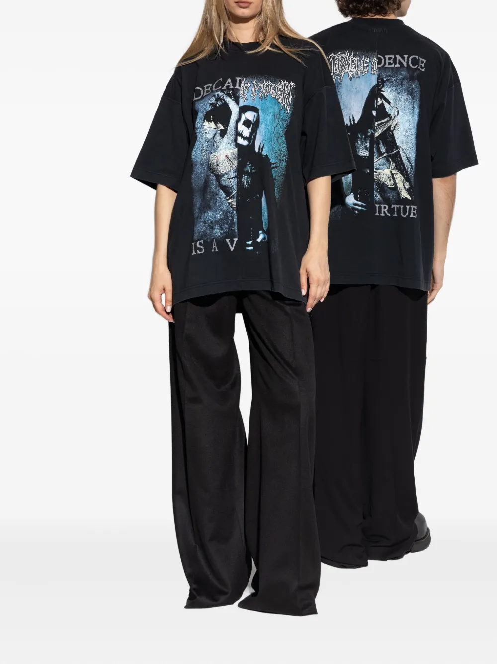 VETEMENTS T-shirt met print Zwart