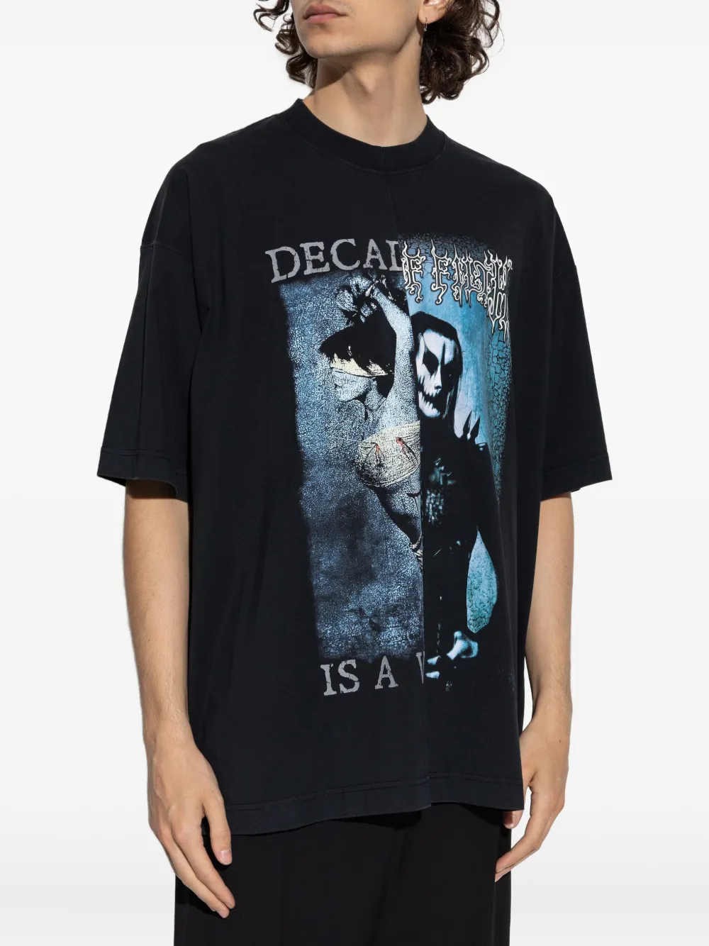 VETEMENTS T-shirt met print Zwart