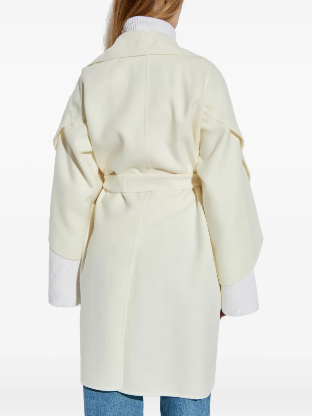 Max Mara Cosetta jas met ceintuur Wit