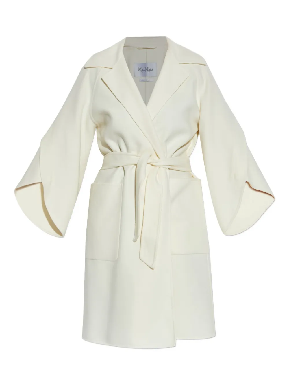 Max Mara Cosetta jas met ceintuur Wit
