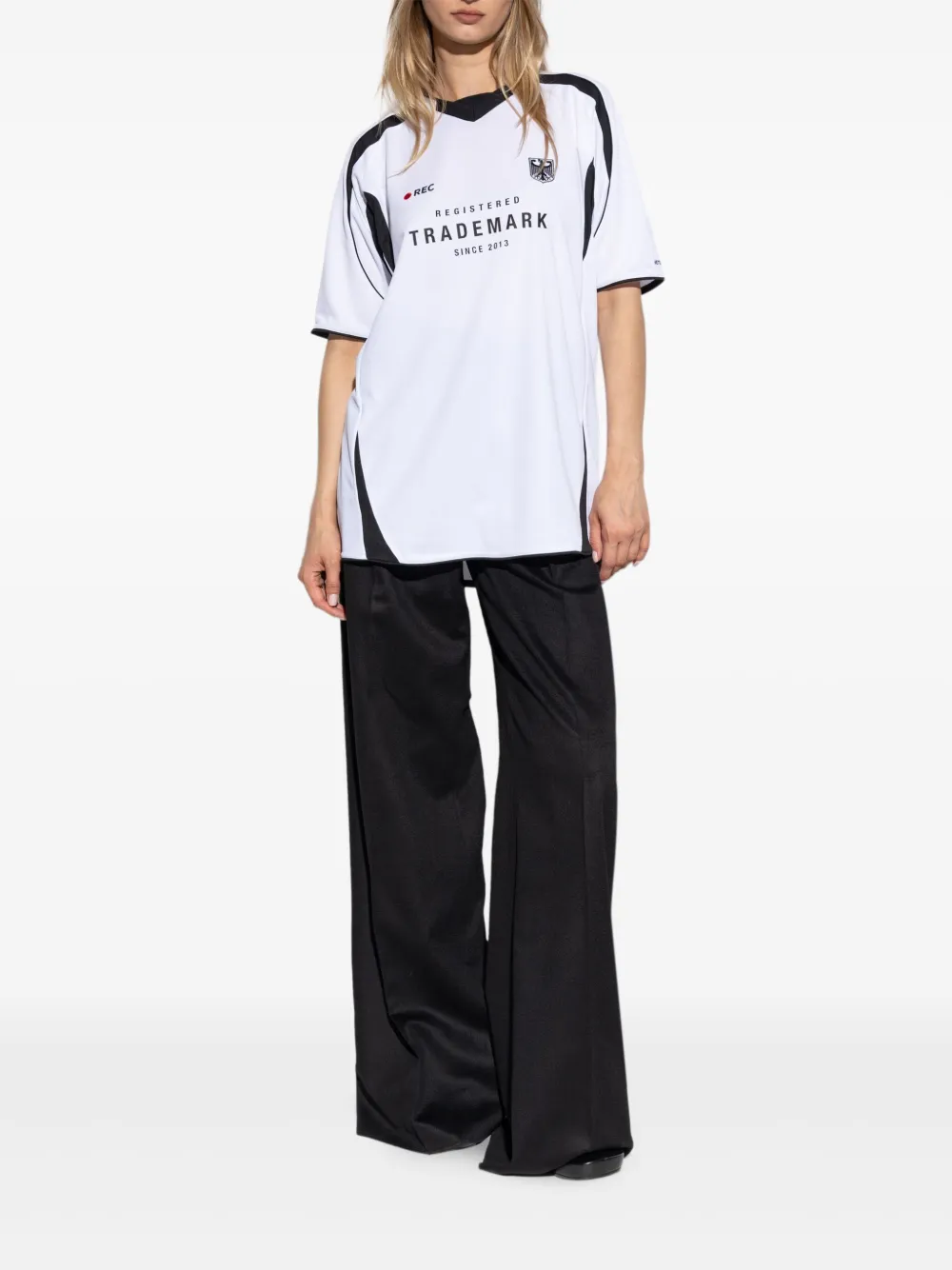 VETEMENTS T-shirt met print en vlakken Wit