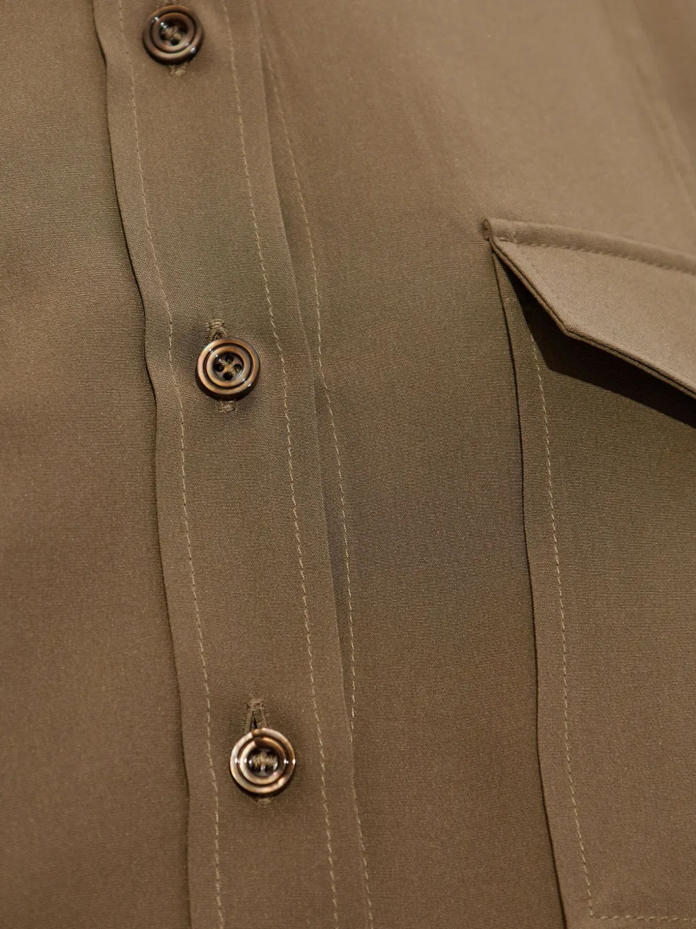 TOM FORD button-fastening flap-pocket shirt Groen
