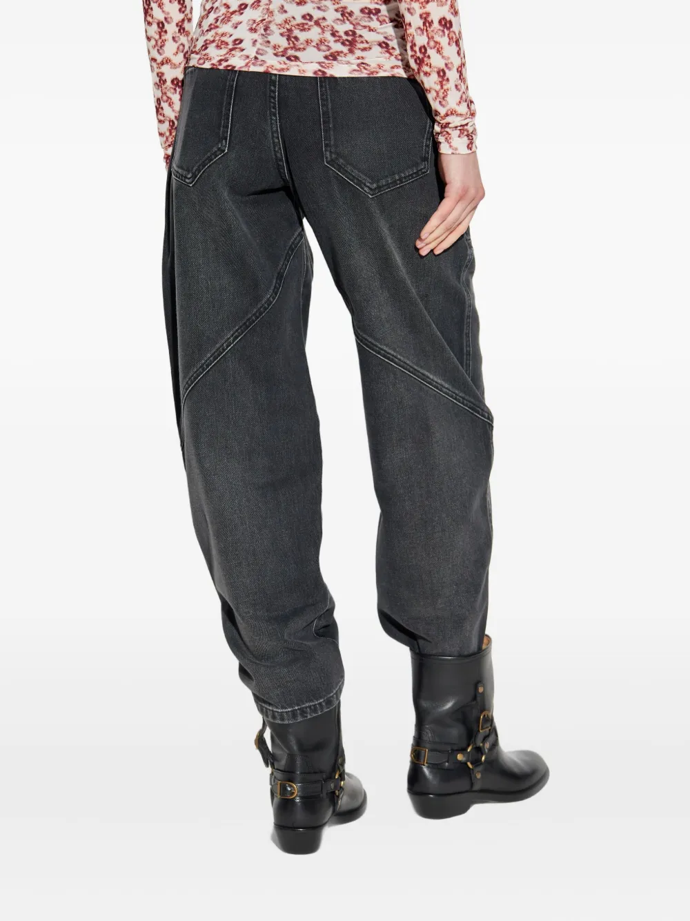 ISABEL MARANT Catarina panelled jeans Zwart