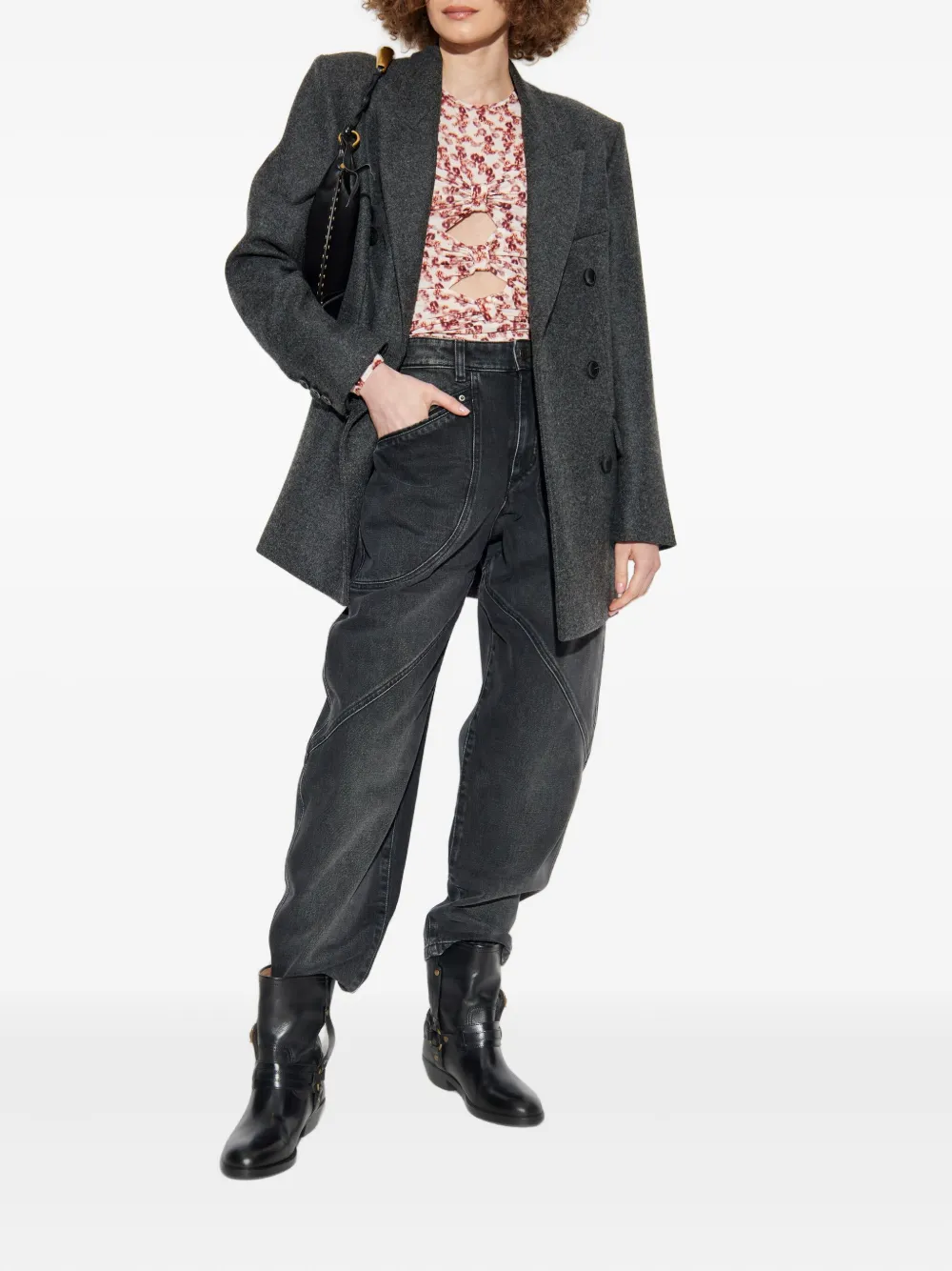 ISABEL MARANT Catarina panelled jeans Zwart