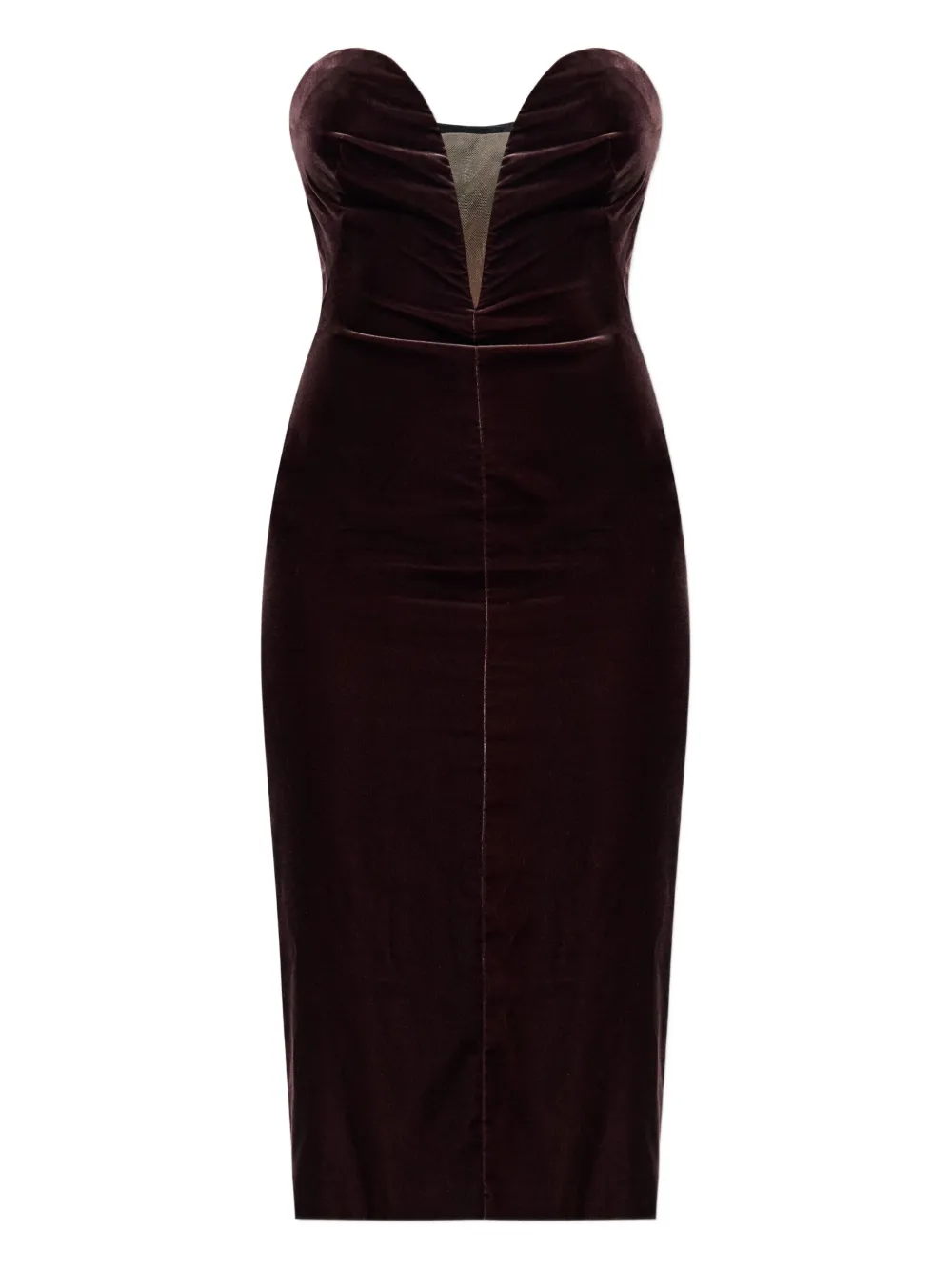TOM FORD Midi-jurk met sweetheart hals Paars