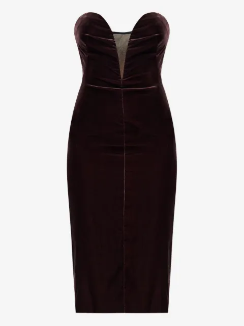 TOM FORD sweetheart-neckline midi dress