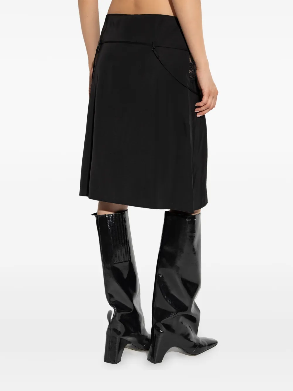 VETEMENTS lace-insert slip mini dress Zwart