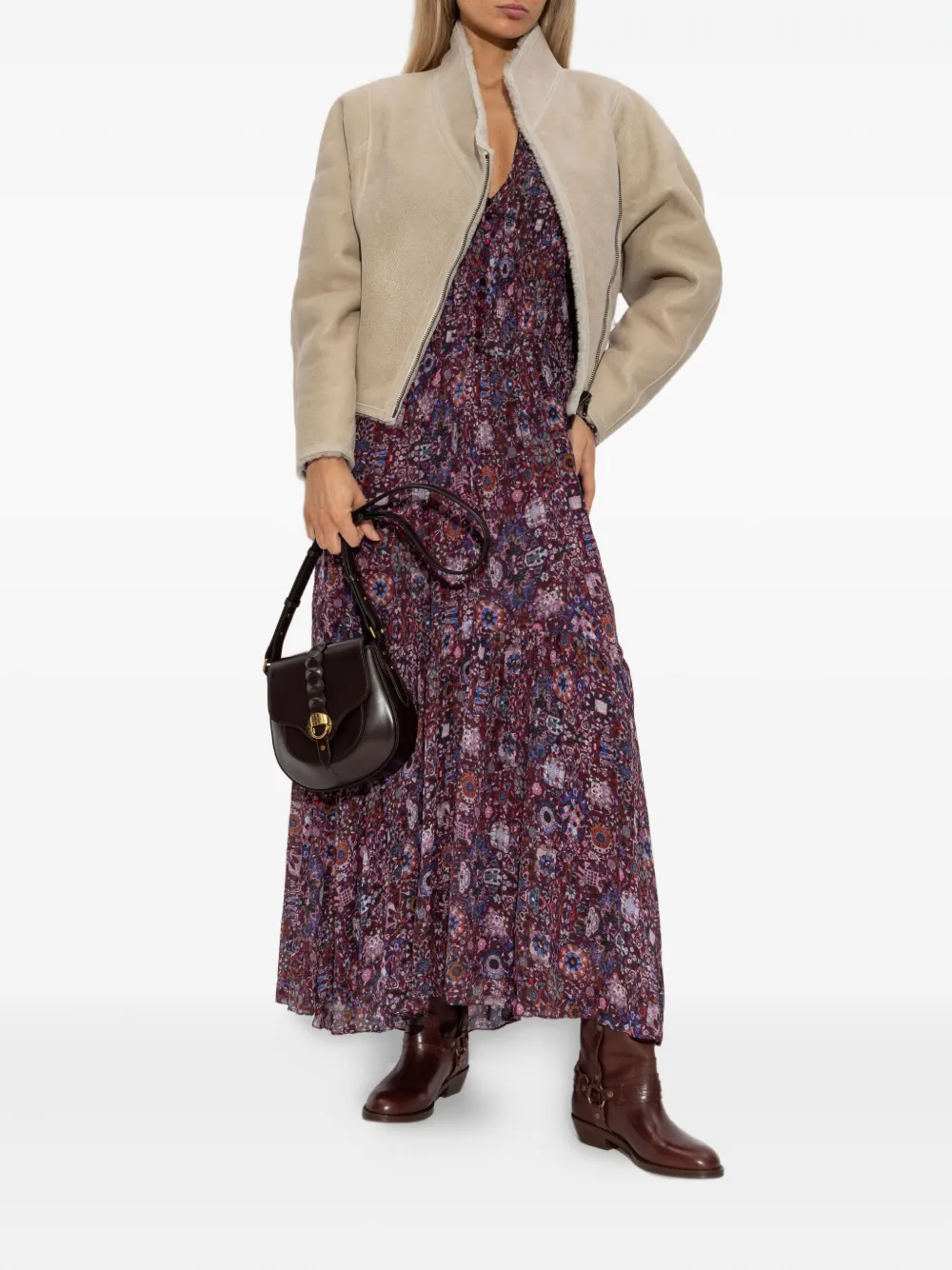 MARANT ÉTOILE Maxi-jurk met bloemenprint - Paars