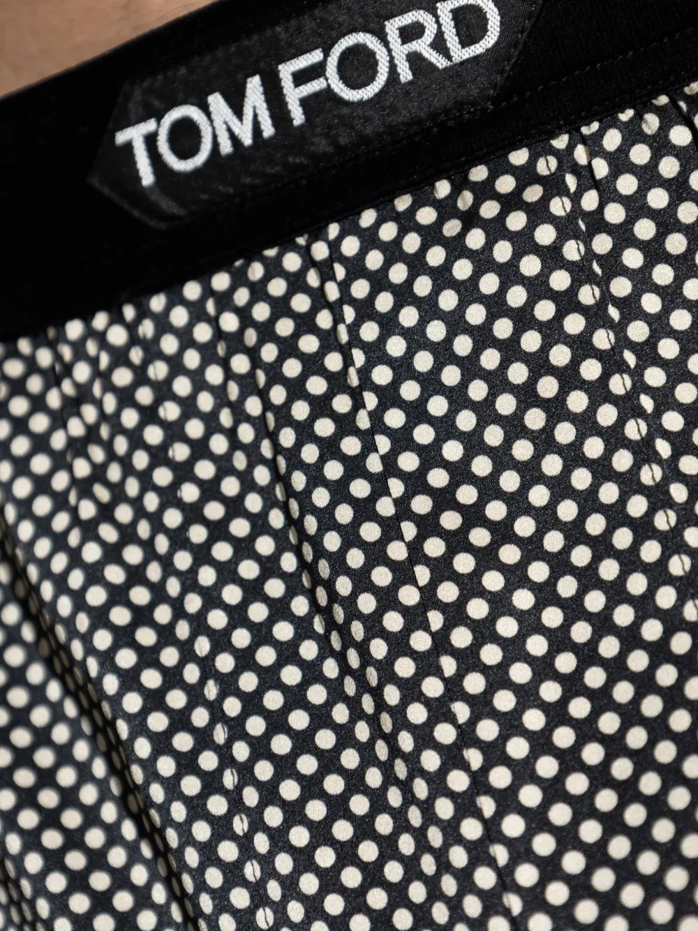 TOM FORD polka-dot logo-waist boxers Zwart
