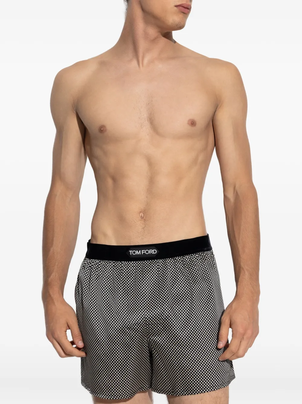 TOM FORD polka-dot logo-waist boxers Zwart
