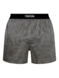 TOM FORD polka-dot logo-waist boxers - Black