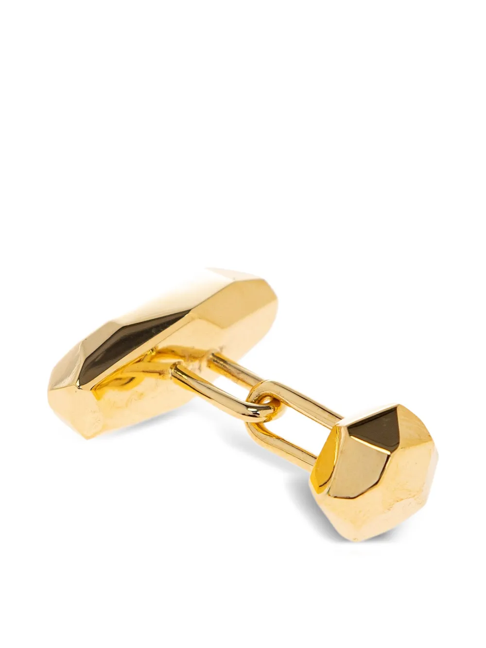 Lanvin faceted gold cufflinks Goud