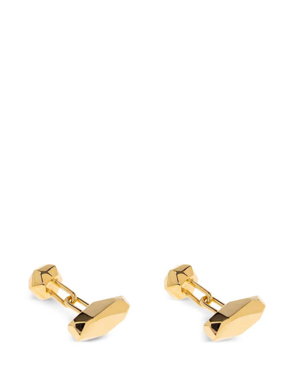 Lanvin Faceted Gold Cufflinks