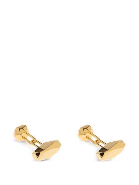 Lanvin faceted gold cufflinks