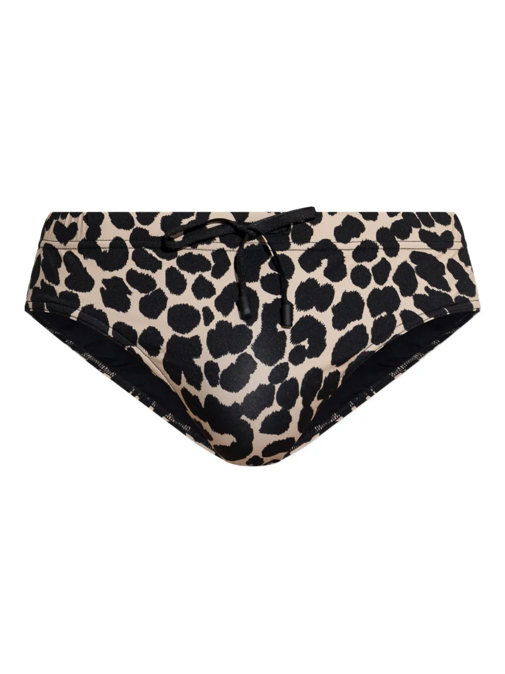 Balmain leopard-print drawstring swim trunks Beige