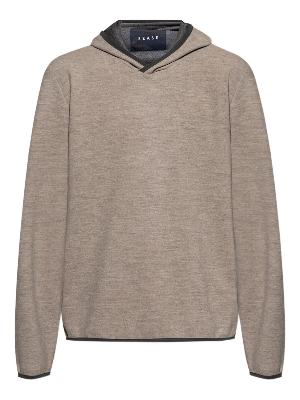 Sease trimmed-edges wool hoodie | Grey | Image 1