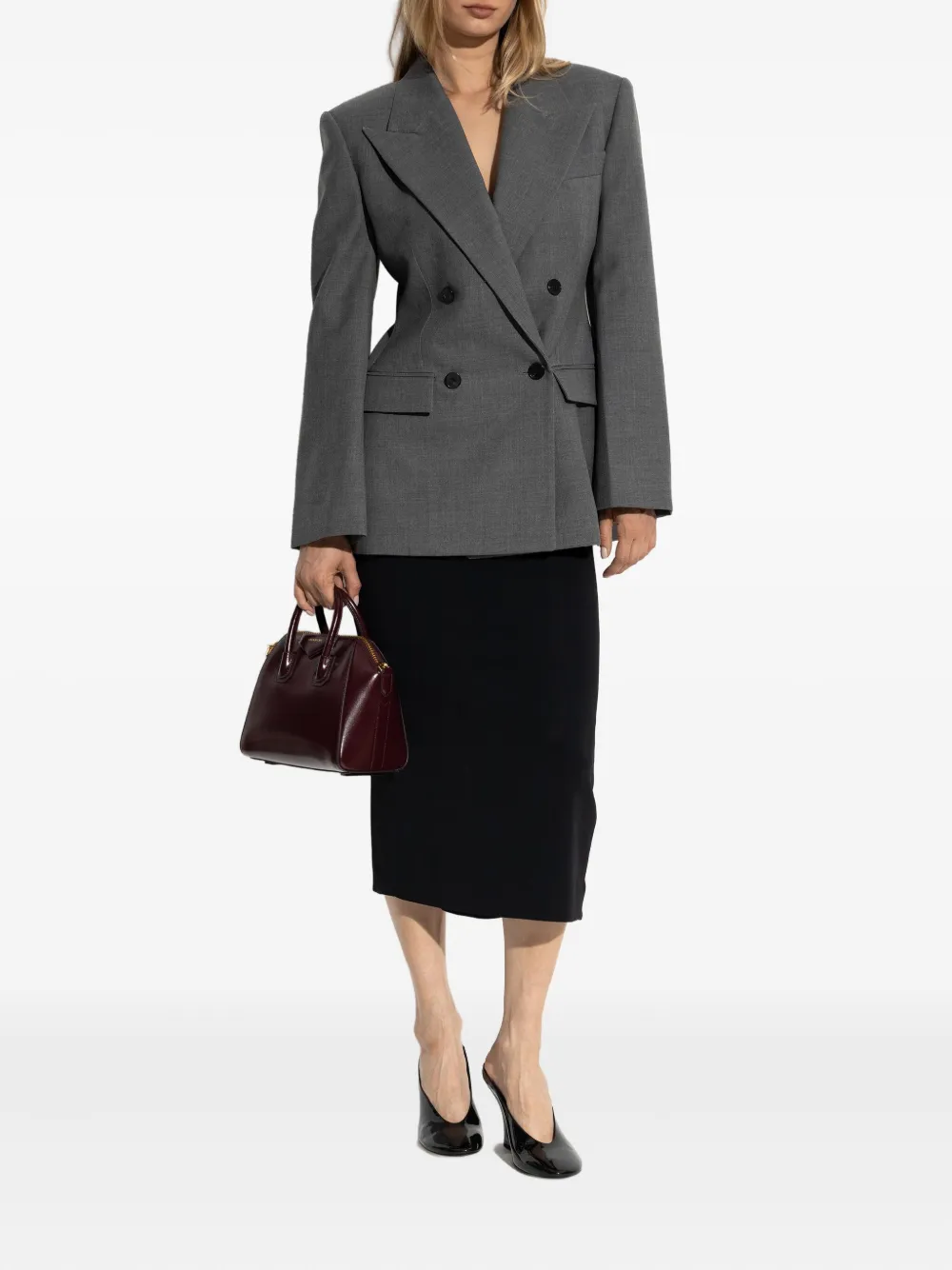 Givenchy Midi Zip-fastening Skirt In Black