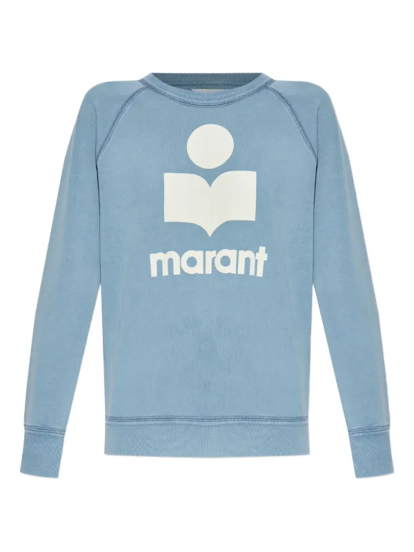 Marant Étoile Logo-print Cotton Sweatshirt in Blue