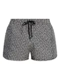 Balmain geometric-print swim shorts - Black