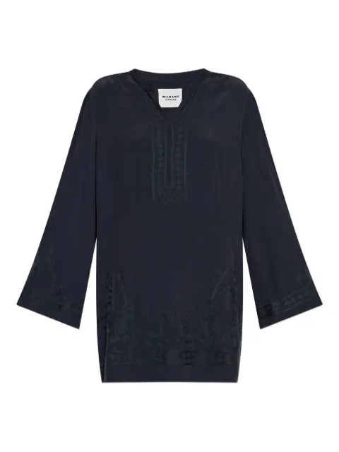 MARANT ÉTOILE vestido corto con bordado de cachemira