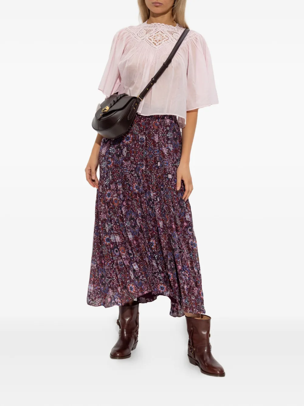 MARANT ÉTOILE Blouse met kanten detail - Roze