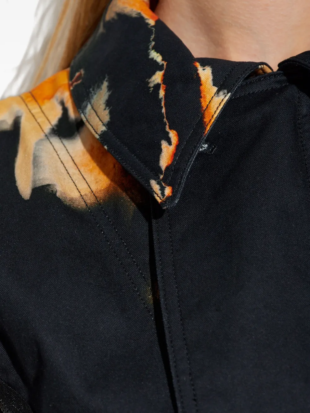 Y-3 Jurk met ceintuur en print Zwart
