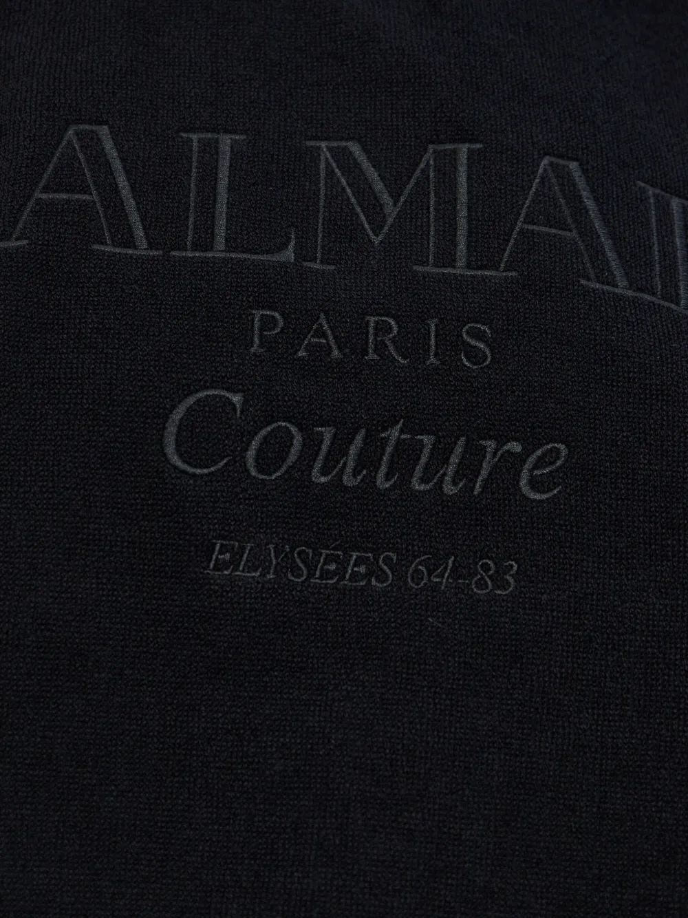 Balmain Hooded Cotton Poncho In Black