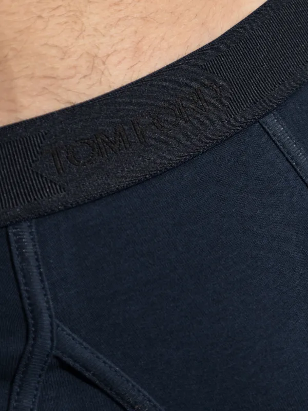 TOM FORD logo-waistband Briefs | Blue | FARFETCH