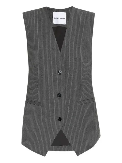 SAMSOE SAMSOE pinstripe sleeveless waistcoat