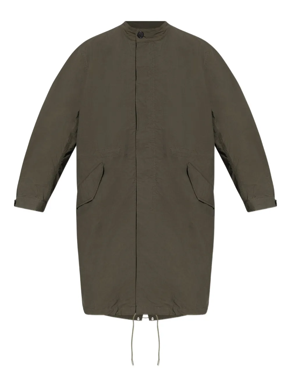 logo-print parka coat