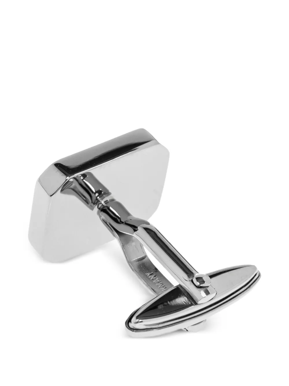 Lanvin polished cufflinks - 6 PLATINUM PLATED BLUE