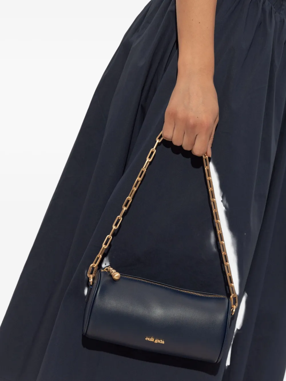 Cult Gaia cylinder chain shoulder bag - Blauw