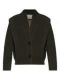 ISABEL MARANT padded-shoulder wool coat - Green
