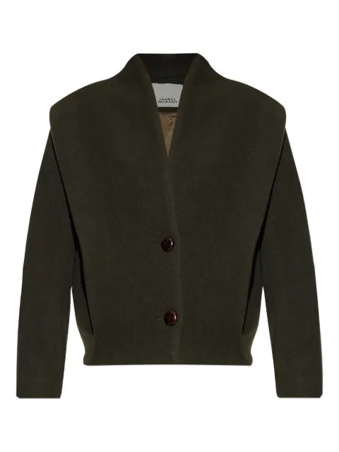ISABEL MARANT padded-shoulder wool coat