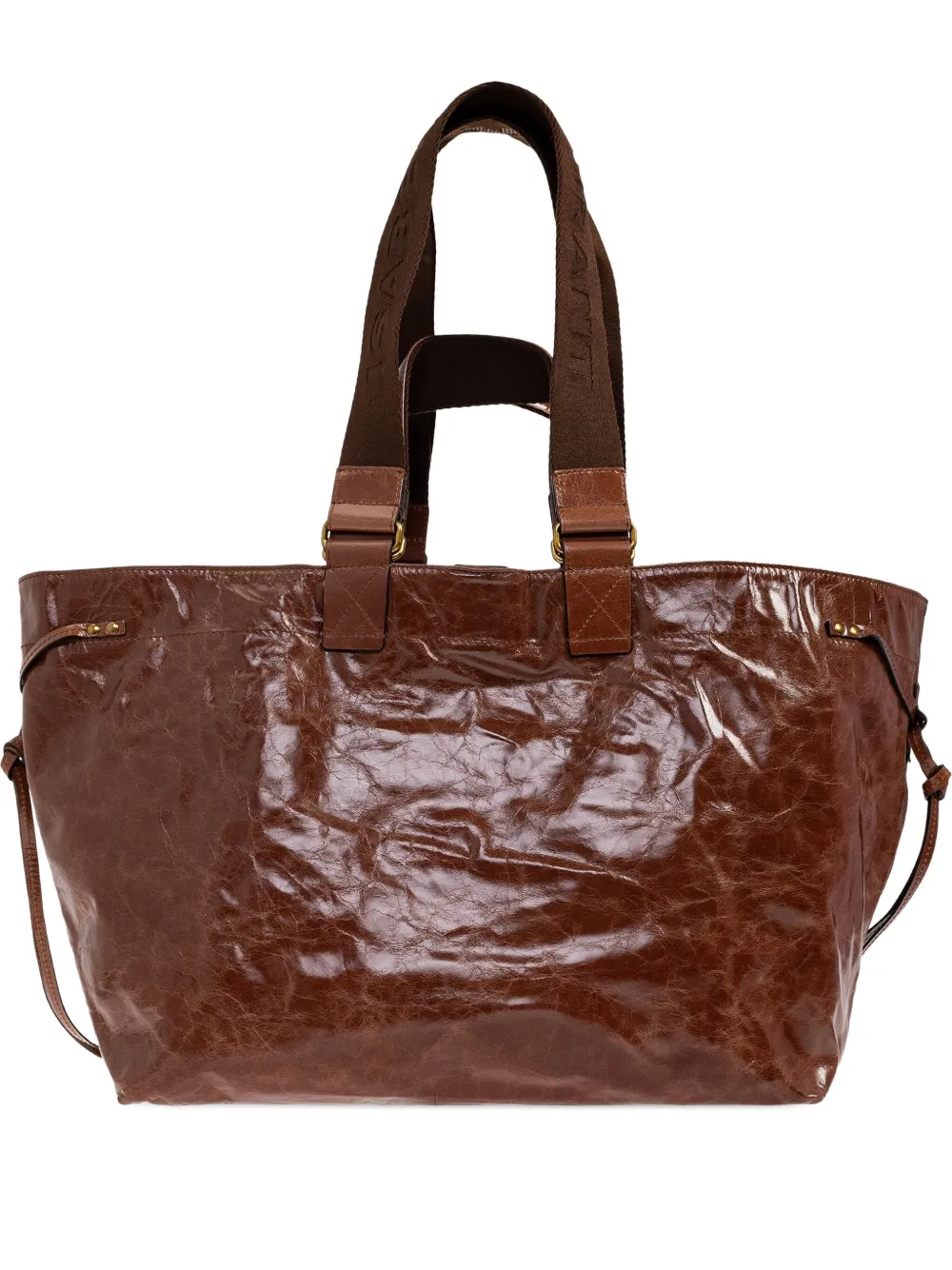 ISABEL MARANT Shopper met trekkoord Bruin