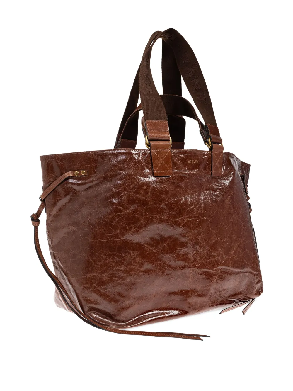 ISABEL MARANT Shopper met trekkoord Bruin
