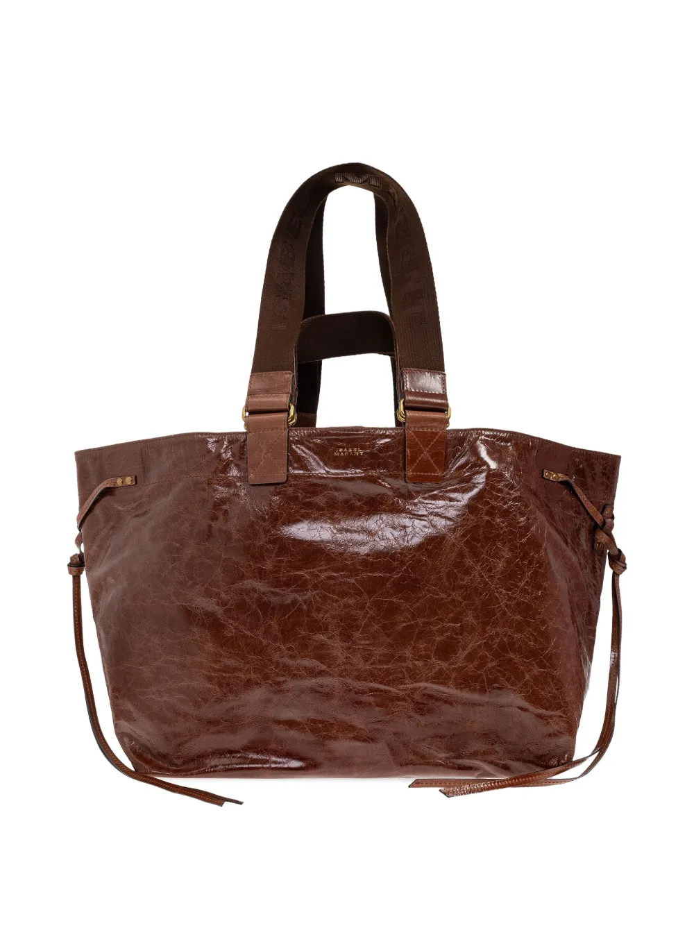 ISABEL MARANT Shopper met trekkoord Bruin