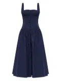 Cult Gaia Emmett buttoned gathered midi dress - Blue
