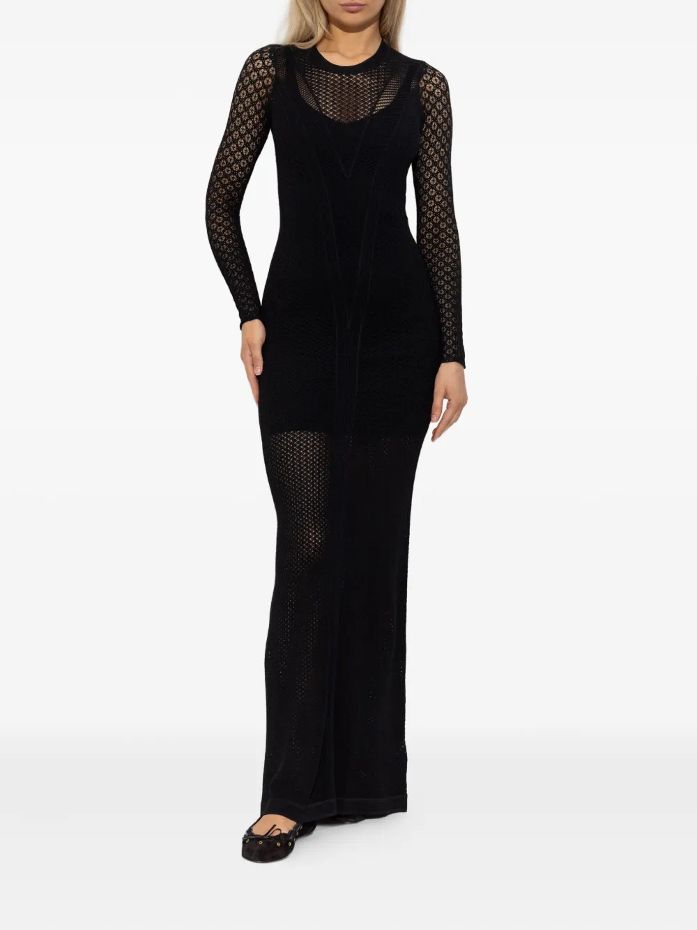 ISABEL MARANT Maxi-jurk met open rug - Zwart