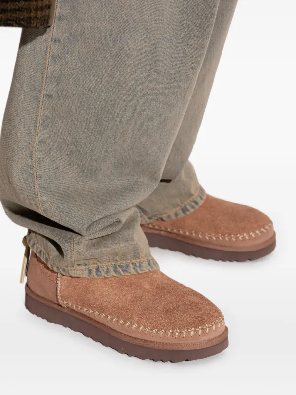 UGG Mini Biarritz suede-leather Stitched Boots | Brown | FARFETCH