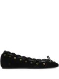 ISABEL MARANT Balfy scalloped eyelet ballet flats - Black