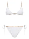 Balmain chain-embellished bikini - White